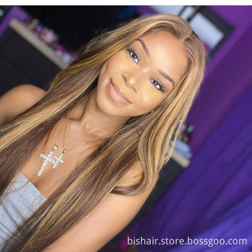 12a brazilian virgin hair 4-27 Lace Front Wig Straight  13X4 Remy Hair Natural wig bone straight human hair 18-26 inches long